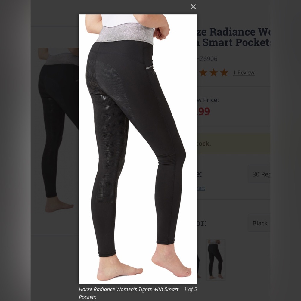 Horze Women's Full Seat silicone grip equestrian riding tights